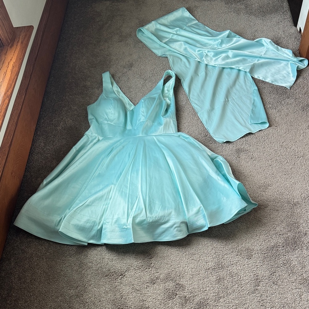 May Queen Couture Satin Two Piece Dress Set SIZE 12